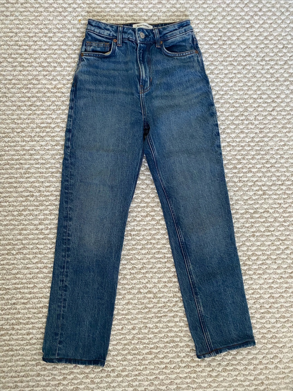 Reformation Liza Ultra High Rise Straight Jeans